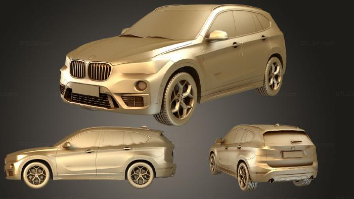 Автомобили и транспорт (BMW X1 2016 комплект, CARS_0803) 3D модель для ЧПУ станка